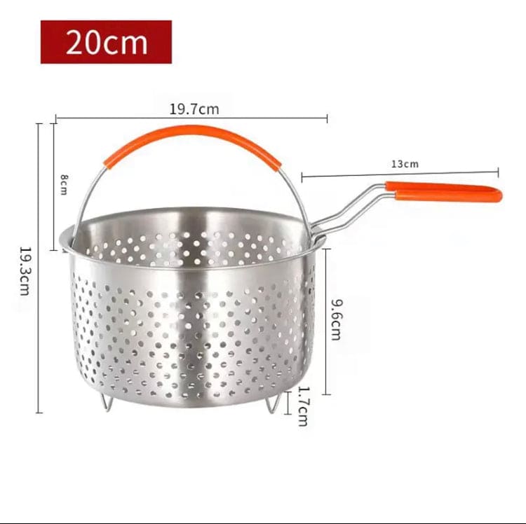 Stainless Steel Cooking Steamer With Handle, Kitchen Pot Pressure Cooker, Anti-scald Steamer Basket, Multifunctional Fruit Vegetable Washing Basket, Deep Fryer Pot Strainer Stainless Steel Cooking Steamer With Handle, Kitchen Pot Pressure Cooker, Anti-scald Steamer Basket, Multifunctional Fruit Vegetable Washing Basket, Deep Fryer Pot Strainer
